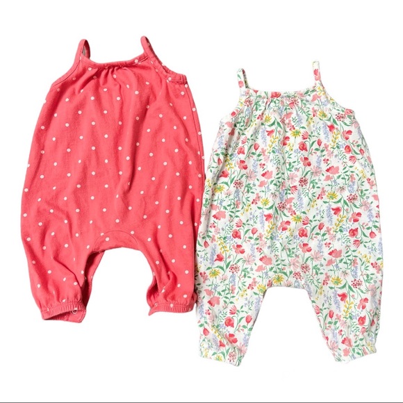 Bundle & save Old navy 0-3 romper set, polka dot and floral - Picture 2 of 2